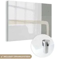 MuchoWow Glasschilderij 90x60 cm - Schilderij acrylglas - Abstract - Minimalisme - Design - Foto op glas - Schilderijen