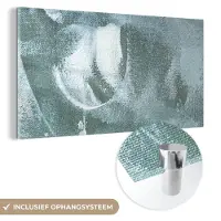 MuchoWow Glasschilderij 160x80 cm - Schilderij acrylglas - Acrylverf - Abstract - Design - Foto op glas - Schilderijen
