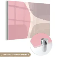 MuchoWow Glasschilderij 180x120 cm - Schilderij acrylglas - Design - Pastel - Minimalisme - Foto op glas - Schilderijen