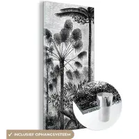 MuchoWow Glasschilderij 60x120 cm - Schilderij acrylglas - Design - Bomen - Natuur - Planten - Botanisch - Foto op glas - Schilderijen