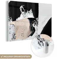 MuchoWow Glasschilderij 90x60 cm - Schilderij acrylglas - Verf - Abstract - Design - Foto op glas - Schilderijen