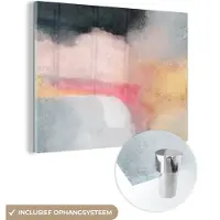MuchoWow Glasschilderij 40x30 cm - Schilderij acrylglas - Verf - Abstract - Design - Foto op glas - Schilderijen