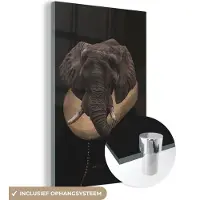 MuchoWow Glasschilderij 40x60 cm - Schilderij acrylglas - Oude Meesters - Olieverf - Olifant - Foto op glas - Schilderijen