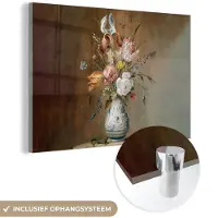 MuchoWow Glasschilderij 60x40 cm - Schilderij acrylglas - Oude meesters - Bloemen - Balthasar van der Ast - Foto op glas - Schilderijen