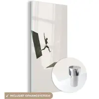 MuchoWow Glasschilderij 20x40 cm - Schilderij acrylglas - Vintage - Man - Design - Foto op glas - Schilderijen