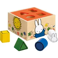 Bambolino toys Nijntje houten speelgoed vormenstoof - peuter kleuter educatief speelgoed - vanaf 1,5 jaar -