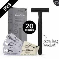 Bamboozy Safety Razor + 20 Mesjes Zwart Mat 1 Set