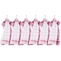 Tiseco Keukendoek Home Studio Pharao Utensils Red (Set van 3) - 50 x 70 cm