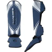 Booster Kickboks Scheenbeschermers Bangkok - Blauw/ZILVER - maat L