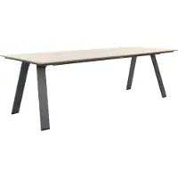 Garden Impressions Nevada tuintafel 240 x 100 cm. - Carbon/Light teak polywood