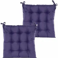 Anna's Collection Stoelkussen gewatteerd - 2x - paars - 38 x 38 cm - tuinstoelkussens
