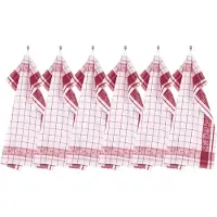 Tiseco Keukendoek Home Studio Pharao Arabesque Red (Set van 3) - 50 x 70 cm