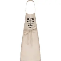 Kariban Cadeauschort - Tekstschort - Keukenschort met je naam - kookschort - verjaardag - moederdag - De beste kok is toevallig deze Oma - beige/kaki