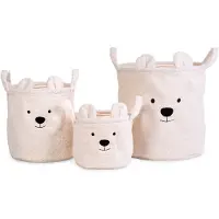 Childhome Opbergmand Teddy Baskets Off White (set van 3)