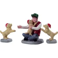 Lemax Kerstdorpminiatuur New Puppies (nieuwe Puppy's) 6 X 2,8 X 4 Cm 3-delig