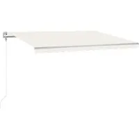vidaXL Luifel automatisch met LED en windsensor 400x350 cm crèmekleur