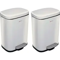Alpina soft-close pedaalemmer - 2x - rvs - 5 liter - L21,5 x B18,5 x H30