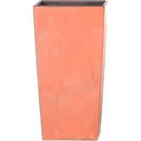 Prosperplast Hoge bloempot 91,5 l ProsPlust Urbi Square Effect Plastic met opslag in terracotta