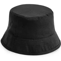 Beechfield - Bucket Hat - Hoed - Vissershoedje - Hoedje - Dames - Heren - Festival accessoires - 60 cm - L/XL - Katoen - zwart
