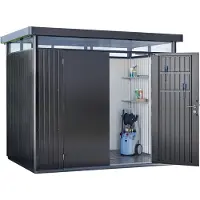 Biohort HighLine H2 Donkergrijs metallic dubbele deur (84039)