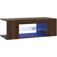 vidaXL Tv-meubel met LED-verlichting 90x39x30 cm bruin eikenkleur