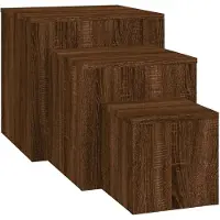 vidaXL Bijzettafels 3 st bewerkt hout bruin eikenkleur
