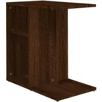 vidaXL Bijzettafel 50x30x50 cm bewerkt hout bruin eikenkleur