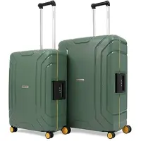 Carryon Steward TSA Kofferset - 2 delige Trolleyset - Met vaste sloten - Groen