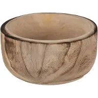 Clayre & Eef Serveerschaal Ø 28x13 cm Bruin Hout Rond Presenteerschaal Bruin Presenteerschaal