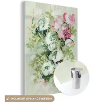 MuchoWow Glasschilderij 120x160 cm - Schilderij acrylglas - Planten - Bloemen - Groen - Natuur - Foto op glas - Schilderijen