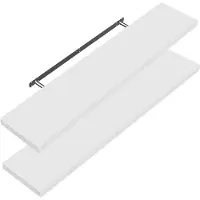 Casaria Wandplank – 2 St. 90 cm 15kg Belastbaar – Wit mat