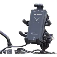 GUB P70 Universele Telefoonhouder - Stevige Houder voor Motor en Scooter Stuur - met Draadloos Opladen 15W - Verstelbaar - Draaibaar - Zwart
