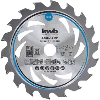Kwb 581854 Hardmetaal-cirkelzaagblad 130 x 16 x 1.0 mm Aantal tanden: 18 1 stuk(s)