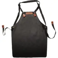 Xapron Bovine Leren kinder Schort Zwart