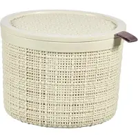 Keter CURVER Ronde jute doos met deksel - 2 L - 100 % Gerecycled