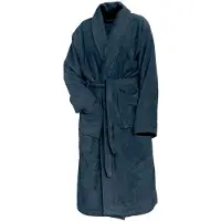 Linnick Pure Badjas Velours - ocean blue - XXL