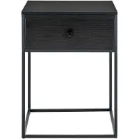 House Nordic Nachtkastje Vita 1-lade | mdf zwart 40x55x40 cm nachtkastjes | NADUVI