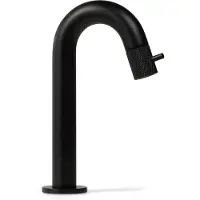 BLUE LABEL Viby Facet Fonteinkraan Hoog - Mat Zwart - Messing - Kranen, Fonteinkranen, Opbouw Fonteinkranen - 8711802005088
