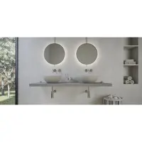 Ideavit Solidthin-39 Opzetwastafel Rond 39cm - Mat Grijs - Solid Surface - Wastafels, Opzetwastafels
