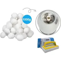 Comfortpool - Filterbollen geschikt voor zandfilterpomp(en) - 1000 gram & WAYS scrubborstel