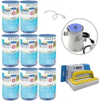 Intex - Filter type B - 8 stuks - Geschikt voor filterpomp 28634GS & WAYS scrubborstel