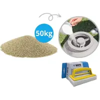 Comfortpool - Voordeelverpakking - Filterzand Zandfilterpomp - Inhoud 50 kg (2 x 25 kilogram) & WAYS scrubborstel