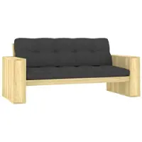 vidaXL Tuinbank met antracietkleurige kussens 179cm geïmpregneerd hout