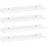 vidaXL Wandschappen 4 st 40x9x3 cm hoogglans wit