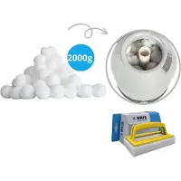Bestway Flowclear Polysphere Filterbollen - 2000 gram & WAYS scrubborstel