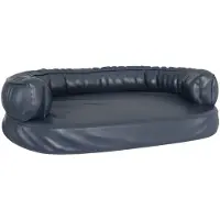 vidaXL Hondenmand ergonomisch schuim 88x65 cm kunstleer donkerblauw