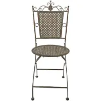 Clayre & Eef Bistrostoel 43x45x96 cm bruin ijzer terrasstoel