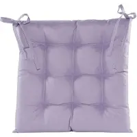 Anna's Collection Stoelkussen gewatteerd - lila paars - 38 x 38 cm - tuinstoelkussens