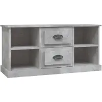 vidaXL Tv-meubel 99,5x35,5x48 cm bewerkt hout betongrijs