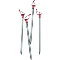 MSR - Core Stake 9'' Kit (4 Stakes) 23 cm, rood/grijs